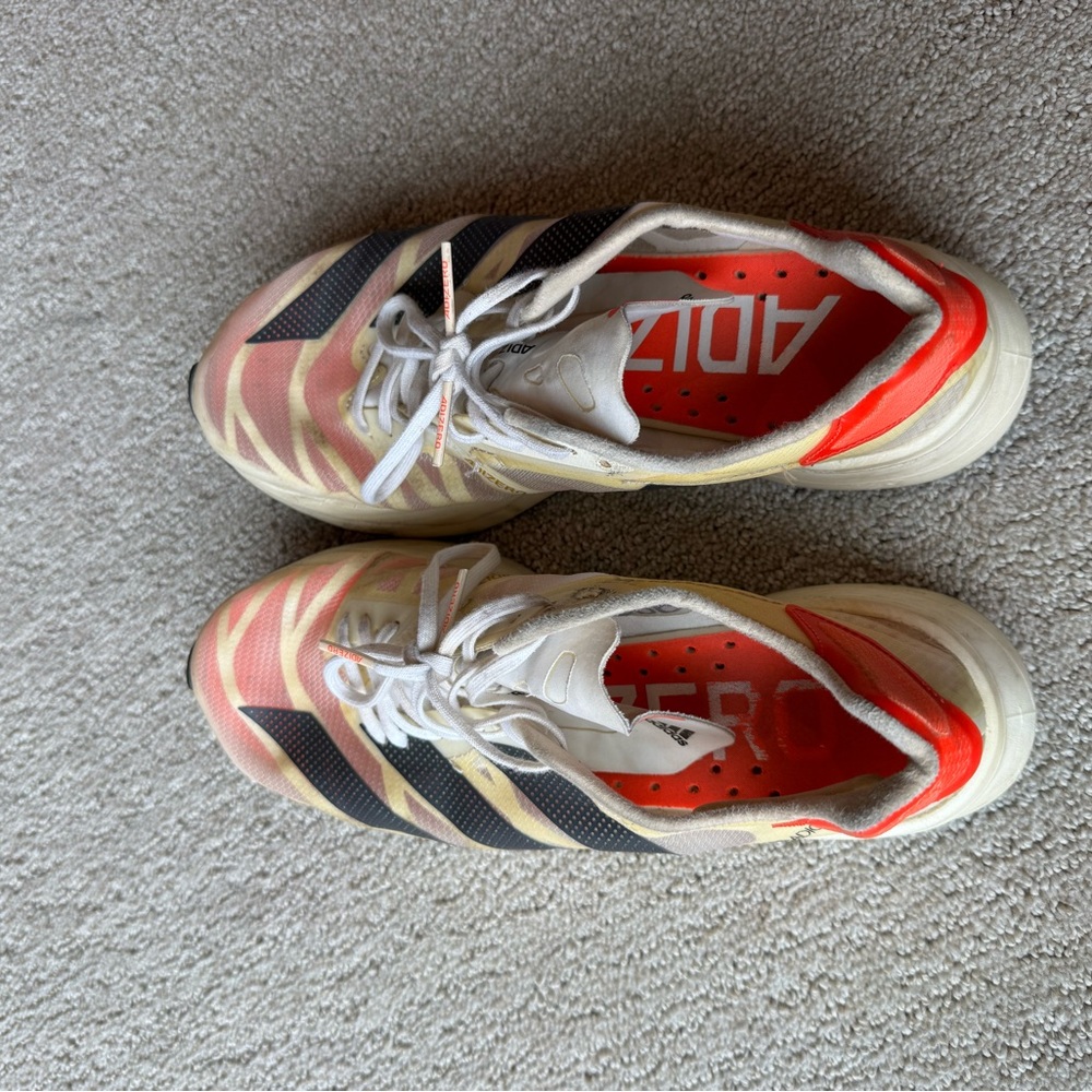 Adidas Adizero Adios Pro 2 Shoes Men's 7 Solar Red Athletic Running Sneakers - Picture 2 of 5